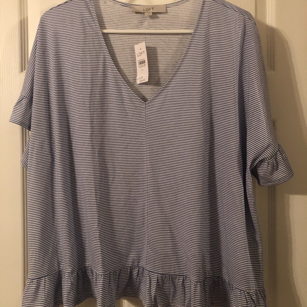 Loft peplum tee